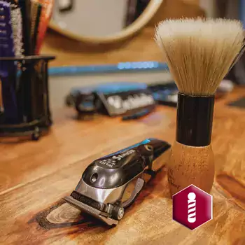 Clippers and shaving brush