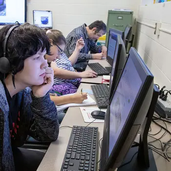 SOAR student at a computer