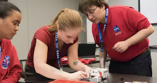 Christian Donaldson building a Mars Rover
