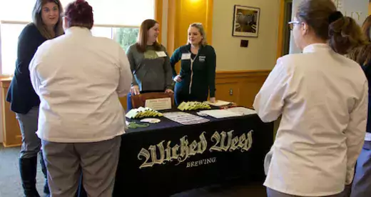 Wicked Weed Brewing table