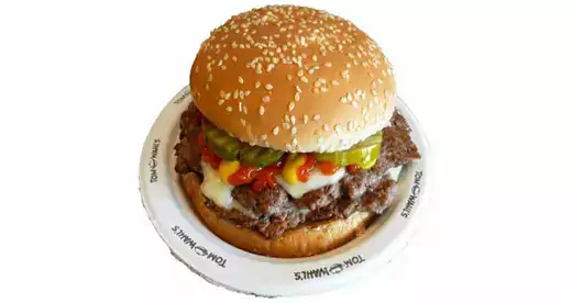 Hamburger on a plate 