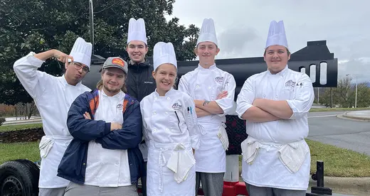 A-B Tech Culinary students with grill