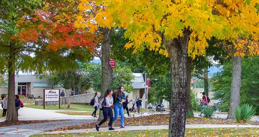 Fall season on campus of Asheville-Buncombe Technical Community College