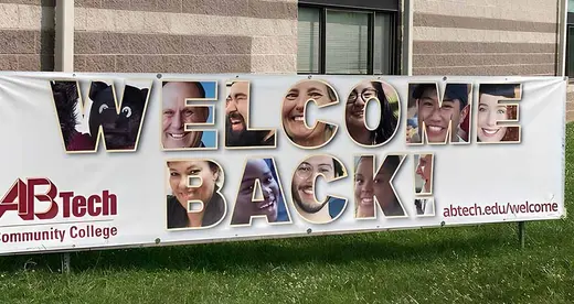 Banner with words Welcome Back on it