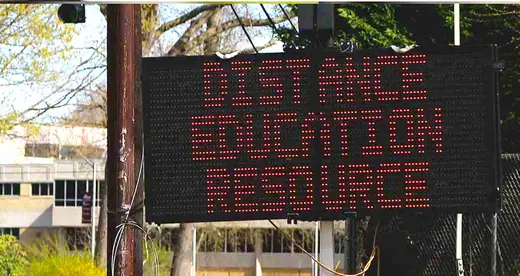 A-B Tech Distance Education sign