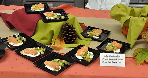 Food on a table at Autumn In Asheville