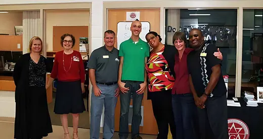 Tim Geib with members of the Invitational Education Committee. 