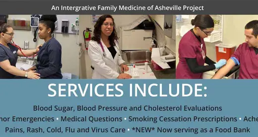 students in health clinic