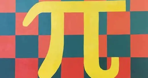 Pi symbol is on plaid