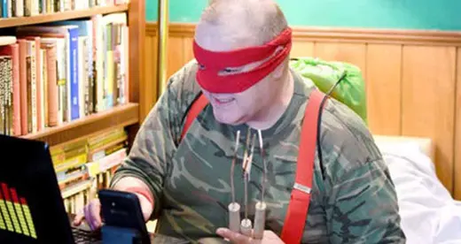 Instructor Jonathan Rich dressed at TMNT Raphael