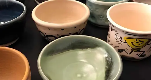 Bunch of empty bowls