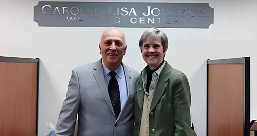 Lisa Johnson and Dennis King standing together