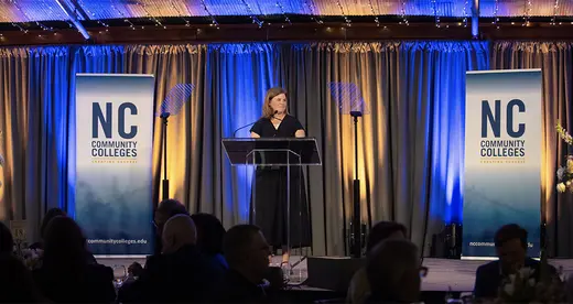 Heather Pack receives NCCCS Staff Member of Year award