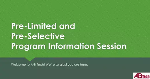 Pre-Limited/Pre-Selective Information Session