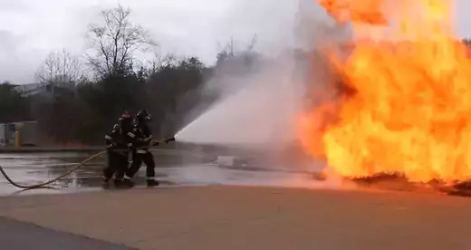 Emergency Services Firefighting Burn Demonstration