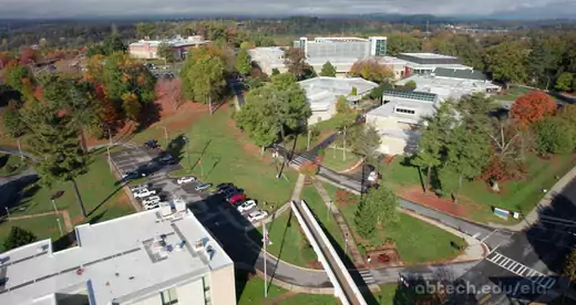Aerial shot of A-B Tech Asheville Campus