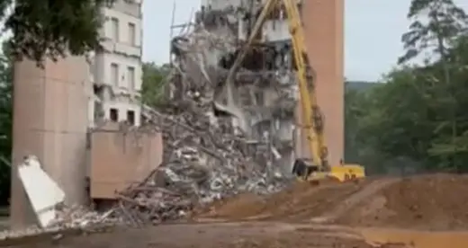 A-B Tech Enka Formerly Haynes Tower Demolition Video - 5