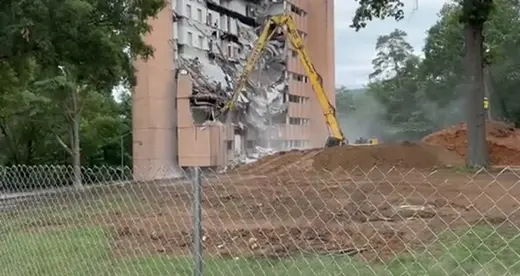 A-B Tech Enka Formerly Haynes Tower Demolition Video - 3