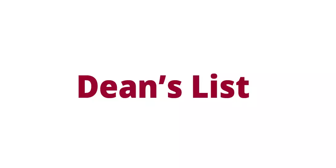Deans List text