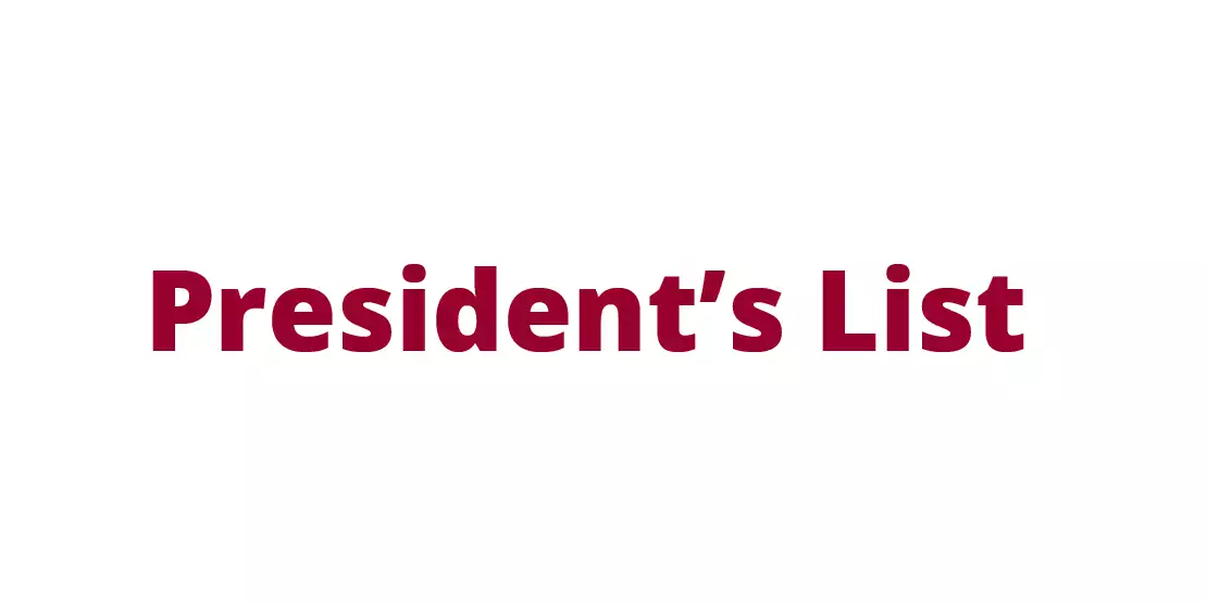 Presidents List text