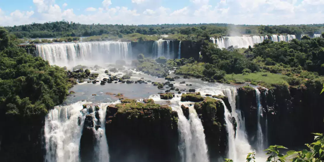 View of waterfalls