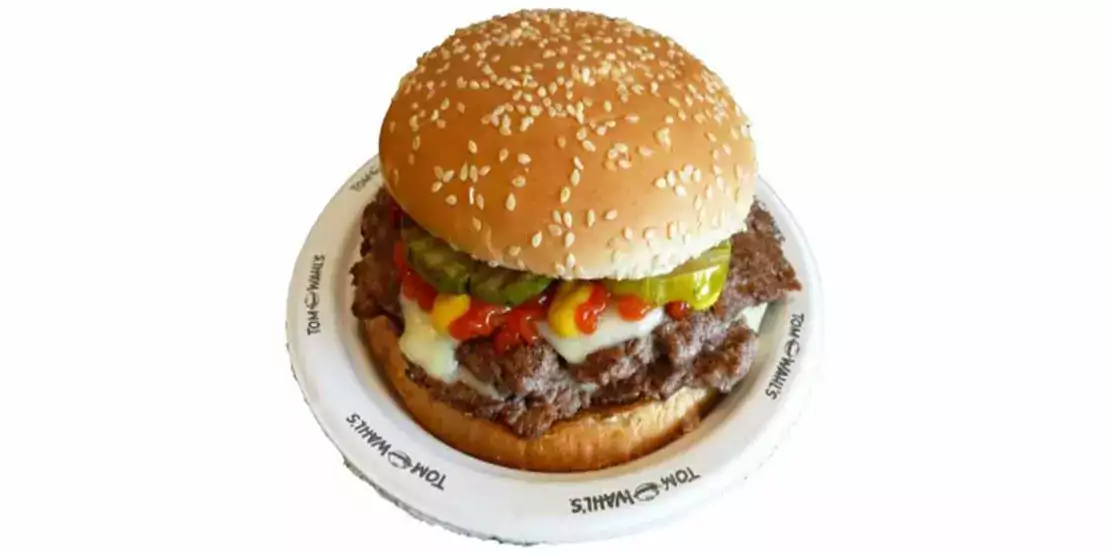 Hamburger on a plate 
