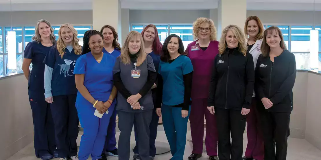 Several women in scrubs