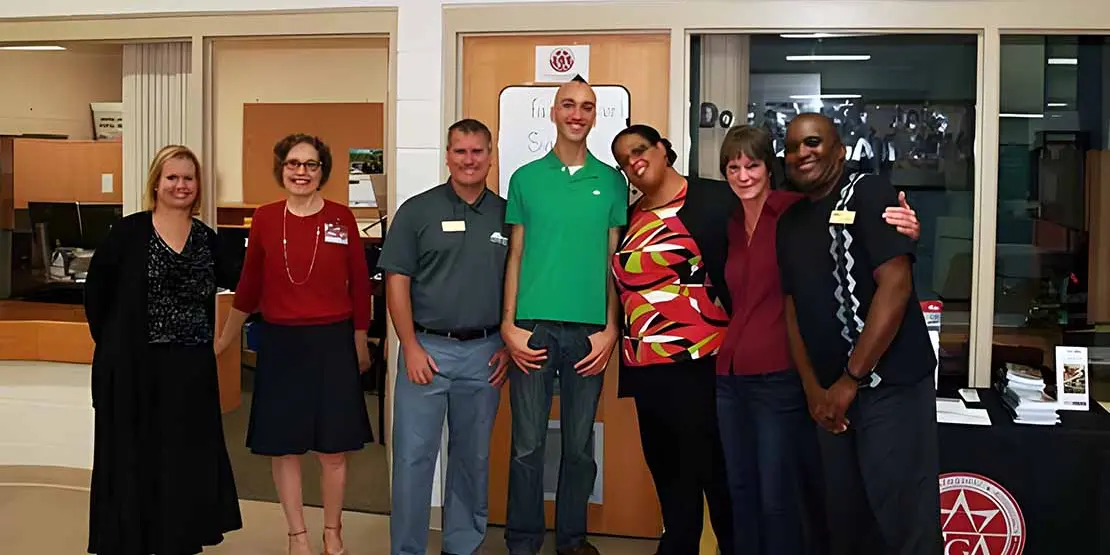 Tim Geib with members of the Invitational Education Committee. 