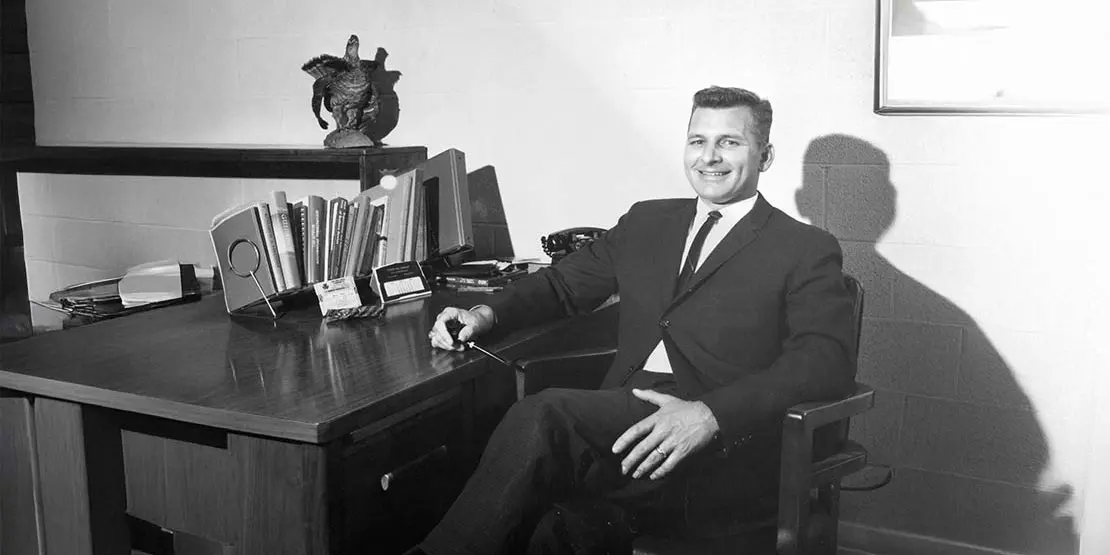 Harvey Haynes in his office in the 1960s