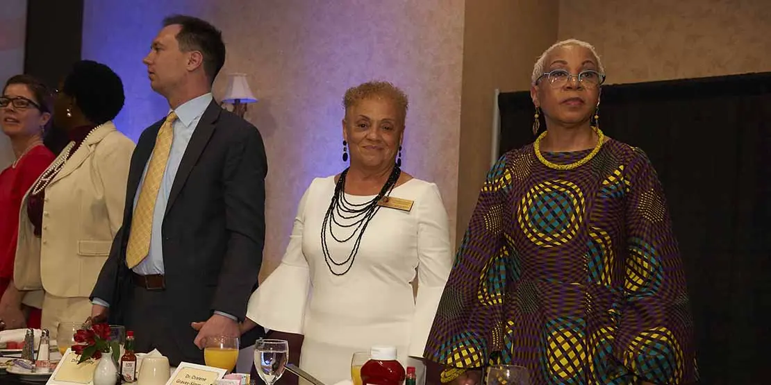 Drs. Oralene Simmons and Joy DeGruy at the MLK Breakfast