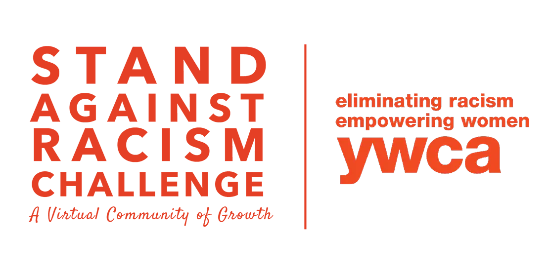 Stand Against Racism in orange letters