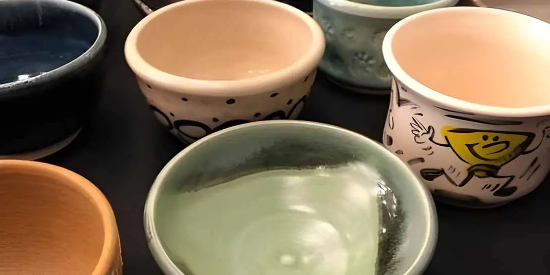 Bunch of empty bowls