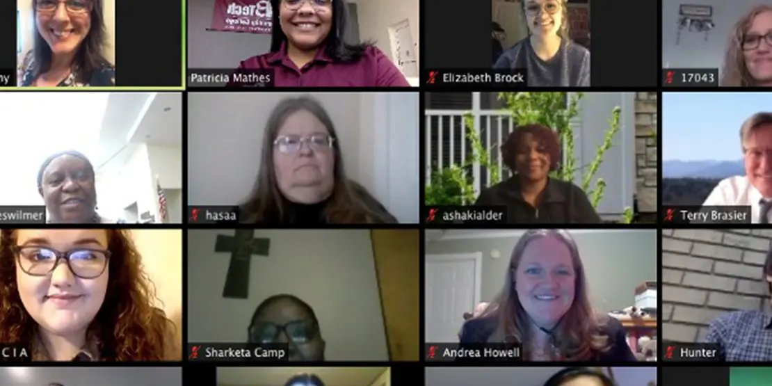 Screen shot of Zoom meetings