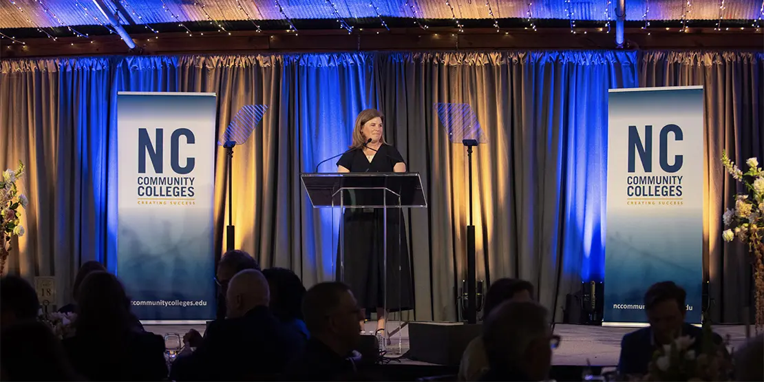 Heather Pack receives NCCCS Staff Member of Year award