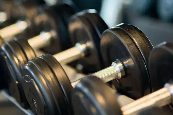 stacked weights used in Health and Fitness Science classes