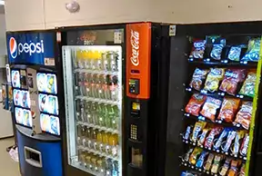 Soda and snack vending machines