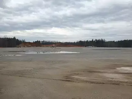 A cleared section of earth ready for building
