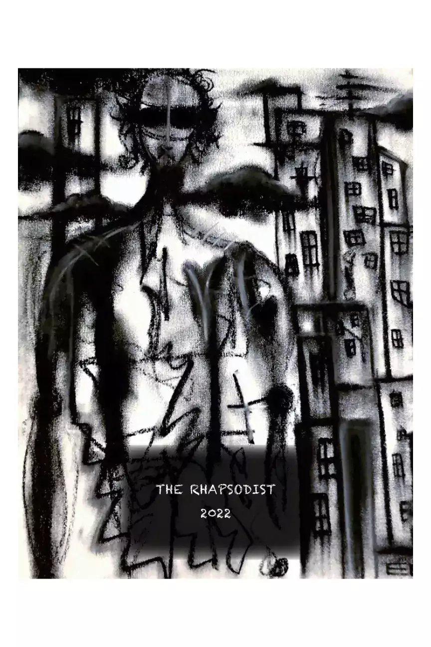 Rhapsodist Cover image with black and white angel