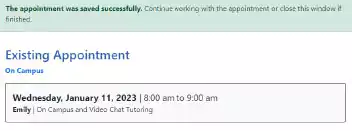 How to Make a Writing Center Appointment Screenshot 7