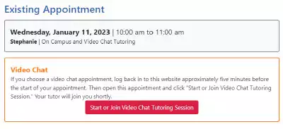 How to Schedule a Video Chat Tutoring Session Screenshot 6