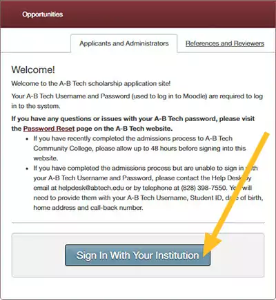 Instructions for Applying for Scholarships Screenshot Step - 3
