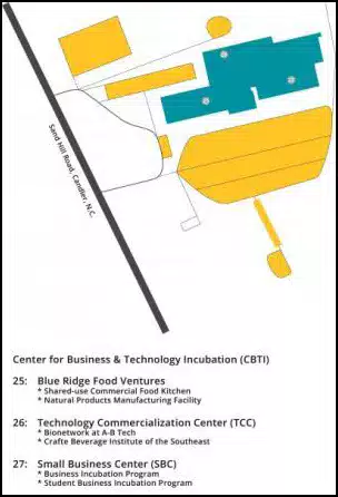 Overview map of the A-B Tech Enka