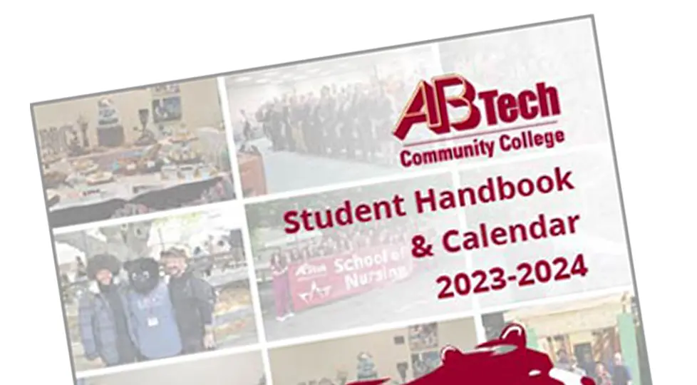 A-B Tech Student Handbook Cover Slanted