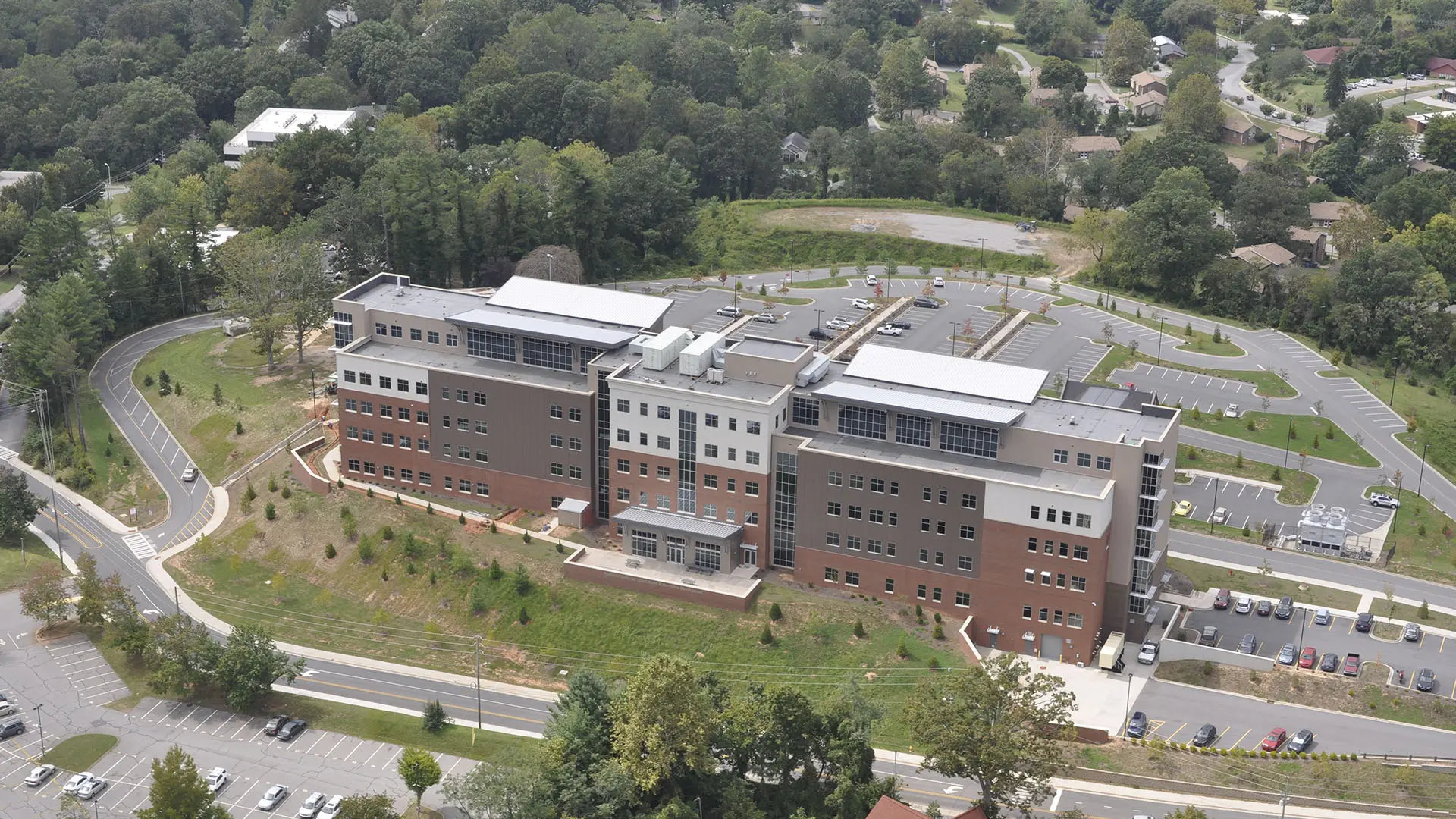 A-B Tech Allied Health and Workforce Development Building Aerial View ...