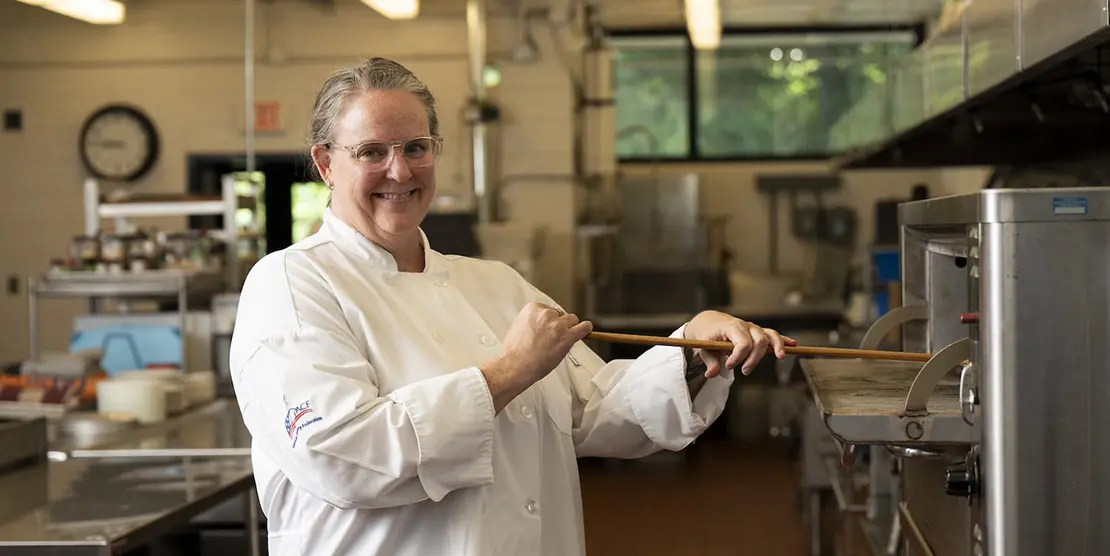 ACS culinary teacher Sara Monson in her classroom.