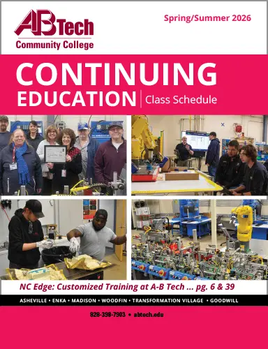 2026 Spring/Summer A-B Tech Continuing Education Class Schedule - Cover