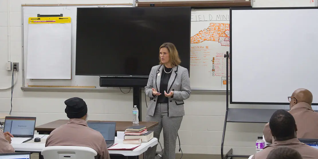 Brooke Wheeler at Nash Correctional Institution. Ben Humphries/EdNC