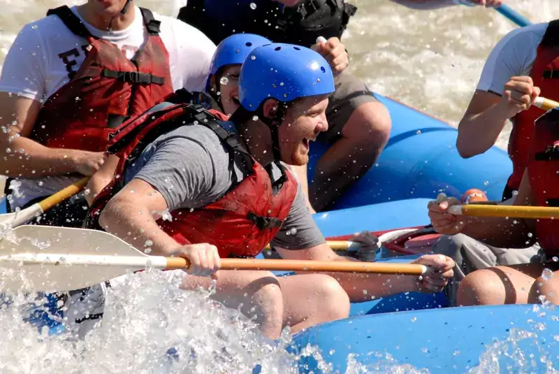 People in a raft