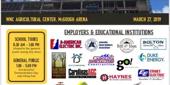 Construction Career Day poster with various institution logos