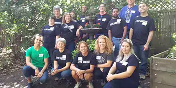 Group photo of people outside at United Ways Days of Impact event